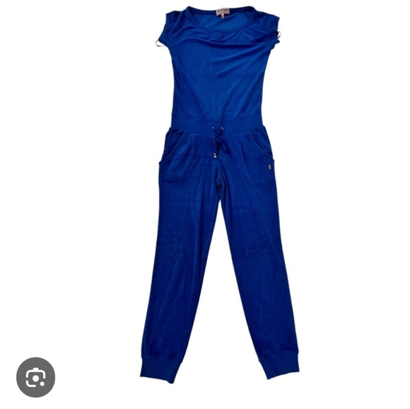 Juicy Couture Blue Jumpsuit with Elastic Waist and Tapered Legs - Picture 2 of 9
